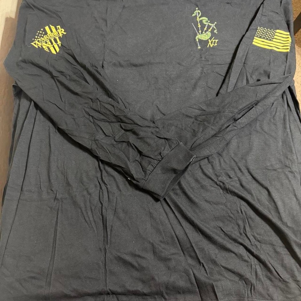 Warrior XII Mens Black Alba Gu Brath Bagpipes Long Sleeve T-Shirt Size 4XL